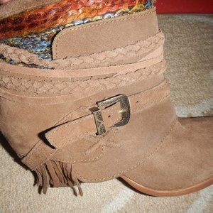 COPY - NAUGHTY MONKEY TAN BOHO FRINGE WESTERN STY…